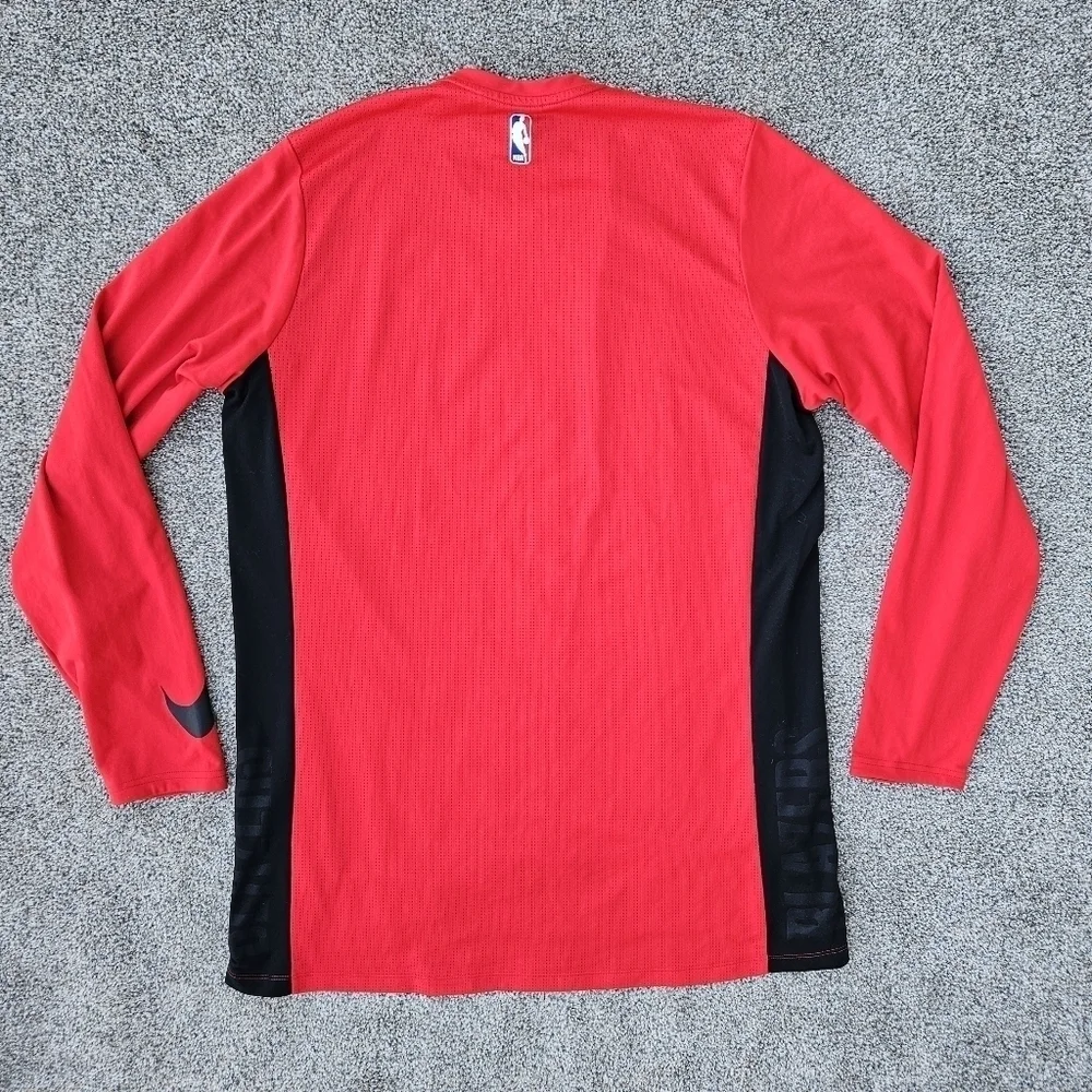 Nike Portland Trail Blazers Red Elite Shooter Performance Long Sleeve TShirt XLT